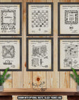 Board Games Patent Print Set of 6 - Board Game Inventions at Adirondack Retro