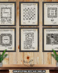 Board Games Patent Print Set of 6 - Board Game Inventions at Adirondack Retro