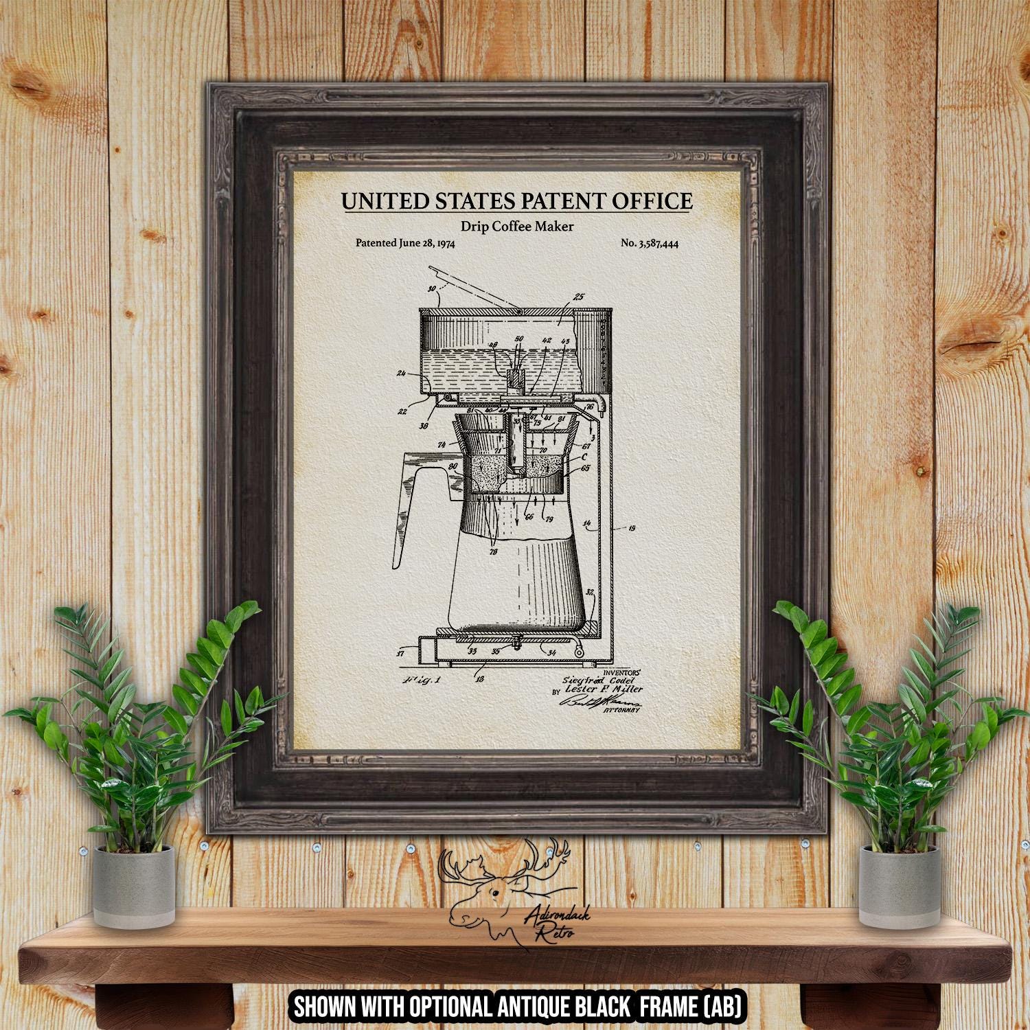 Drip Coffee Maker Patent Print - 1979 Kitchen Appliance Invention at Adirondack Retro