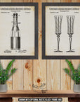 Champagne Patent Print Set of 2 - Vintage Champagne Posters at Adirondack Retro