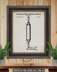 Rolling Pin Patent Print - Rolling Pin Poster - 1921 Kitchen Utensil Invention at Adirondack Retro