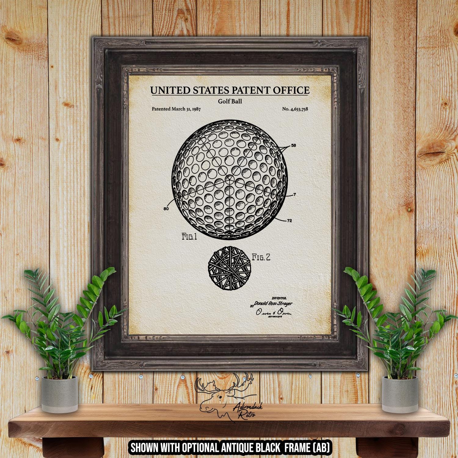 Golf Patent Print Set of 6