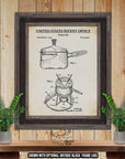 Fondue Pot Patent Print - 1970 Kitchen Appliance Invention at Adirondack Retro