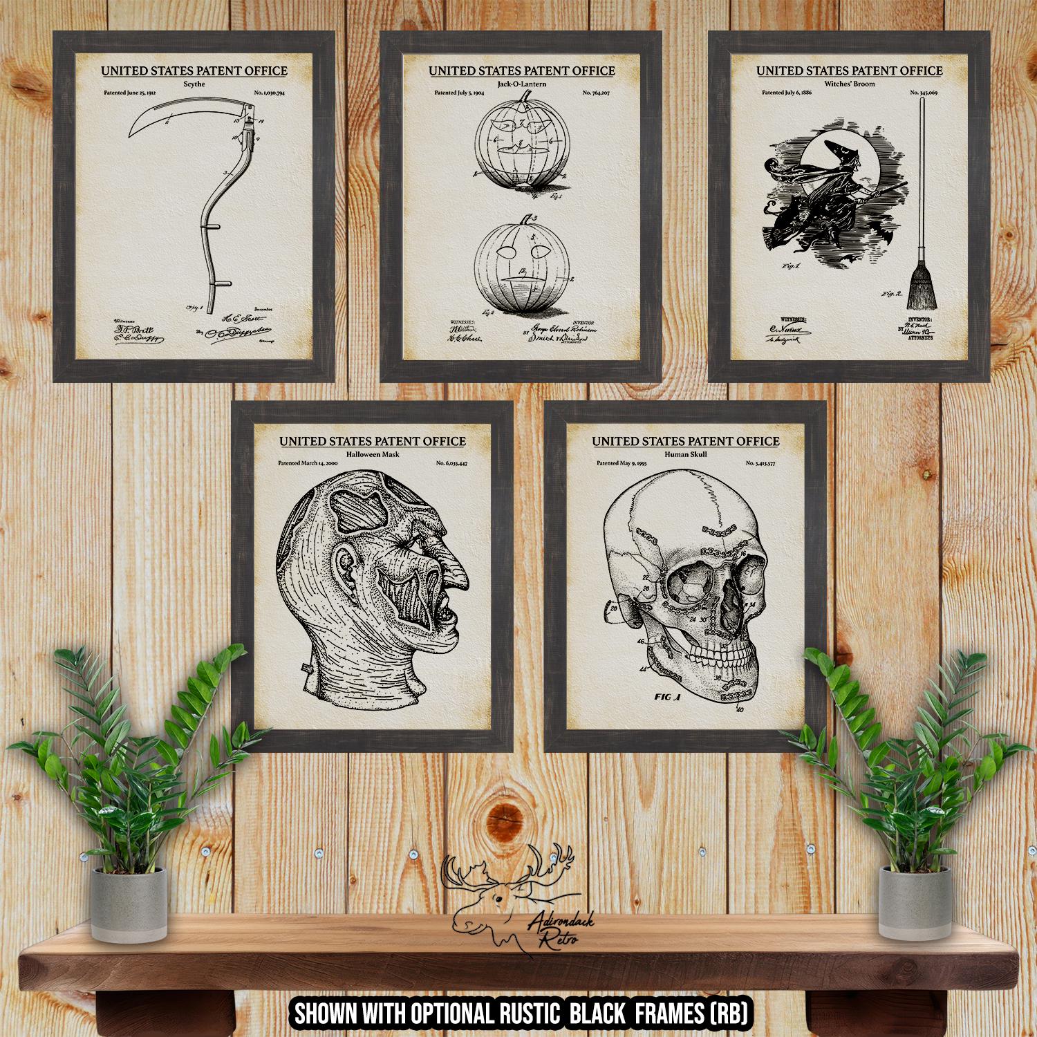 Halloween Patent Print Set of 5 - Vintage Halloween Posters at Adirondack Retro