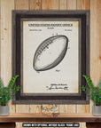 Football Kicker Patent Print Set of 3