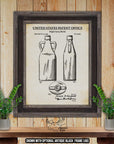 Maple Syrup Bottle Patent Print Set of 3