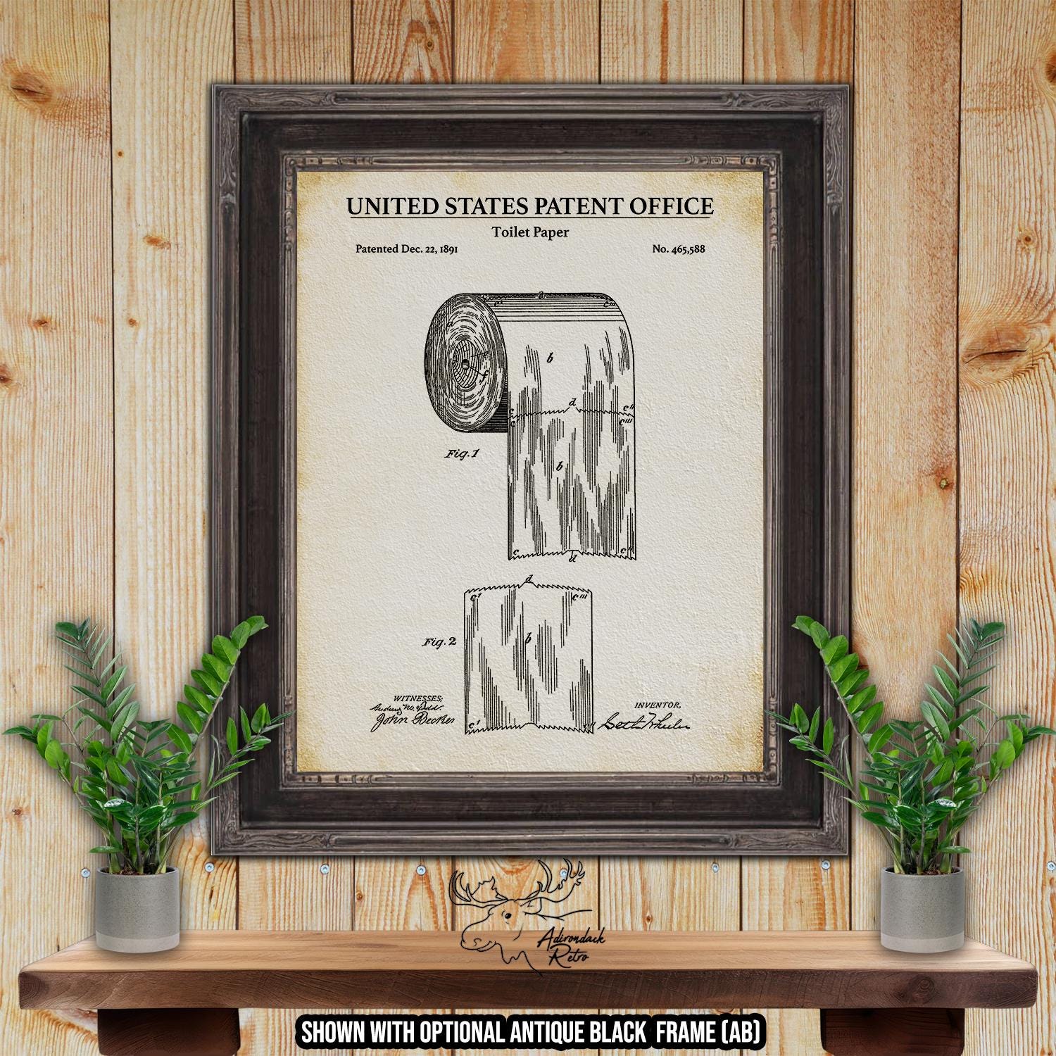 Outhouse Patent Print Set of 3