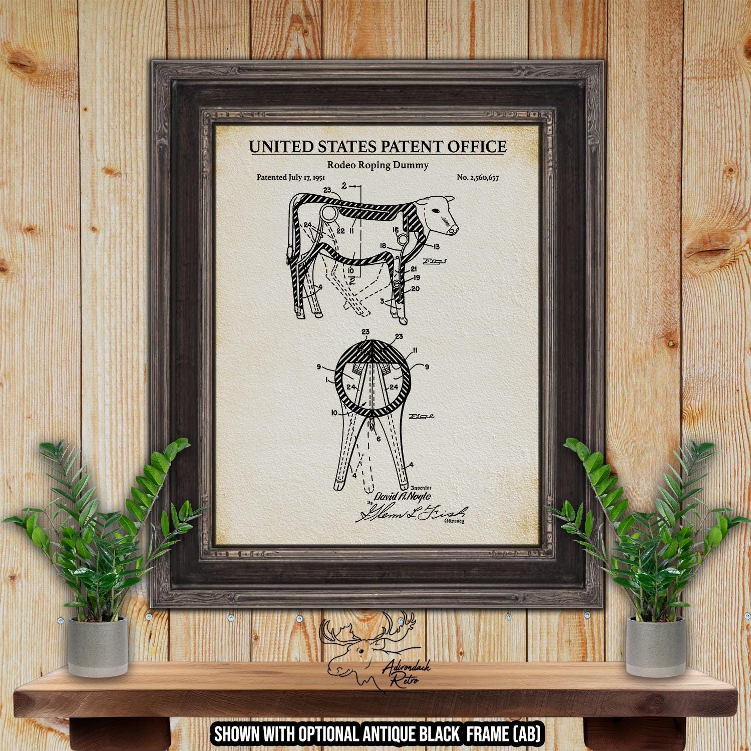 Rodeo Patent Print Set of 3