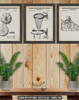 Basketball Patent Print Set of 3 - Basketball Invention Posters at Adirondack Retro