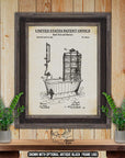 Bathtub Patent Print - Vintage Shower Patent Drawing - 1949 Bathroom Invention at Adirondack Retro