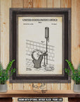 Bidet Patent Print - Rustic Bidet Poster Art - 1899 Bathroom Invention at Adirondack Retro