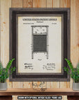 Washboard Patent Print - 1894 Laundry Invention at Adirondack Retro