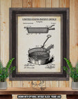 Frying Pan Patent Print - 1896 Cooking Utensil Invention at Adirondack Retro