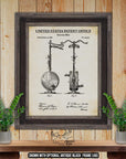 Exercise Bike Patent Print - Home Gym Poster - 1886 Fitness Equipment Invention at Adirondack Retro