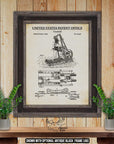 Treadmill Patent Print - Home Gym Poster - 1879 Fitness Equipment Invention at Adirondack Retro