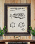 Funeral Car Patent Print Set of 4