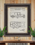 Funeral Car Patent Print Set of 4