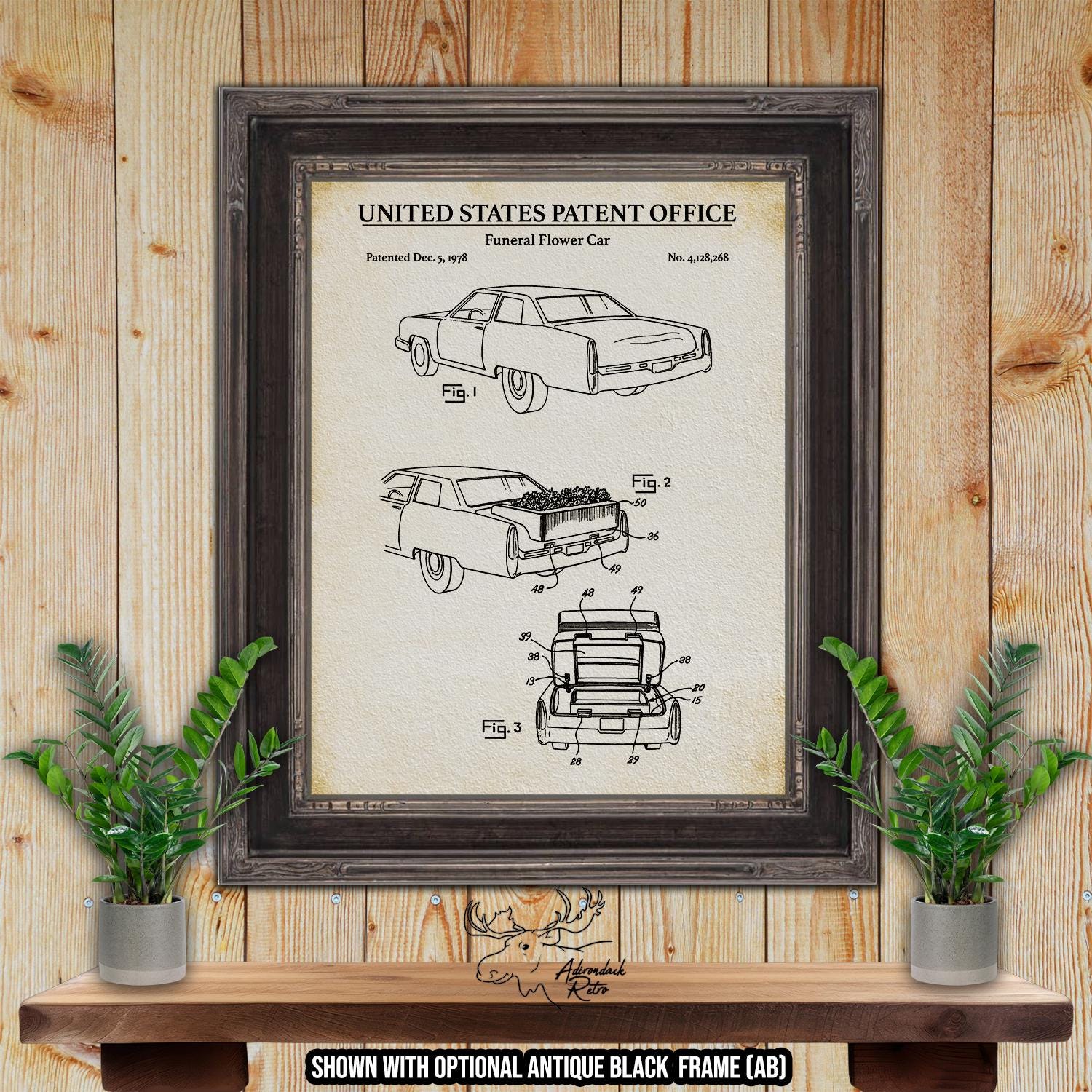 Funeral Car Patent Print Set of 6