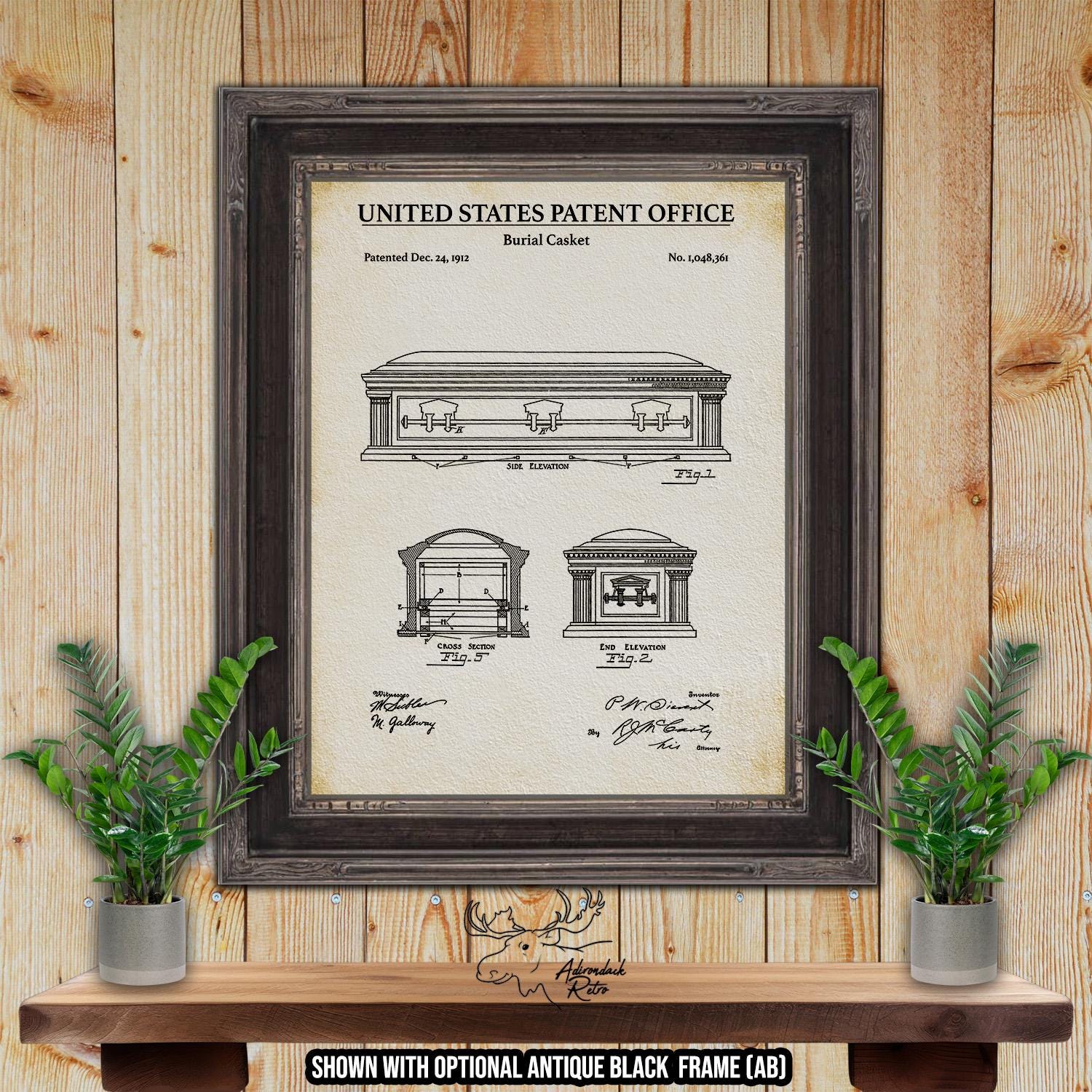 Funeral Patent Print Set of 3