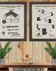 Knitting Patent Print Set of 2 - Vintage Knitting Posters - Knitting Inventions at Adirondack Retro