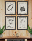 Football Kicker Patent Print Set of 4 - Retro Football Inventions at Adirondack Retro