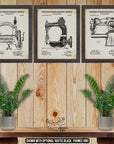 Sewing Machine Patent Print Set of 3 - Sewing Inventions at Adirondack Retro