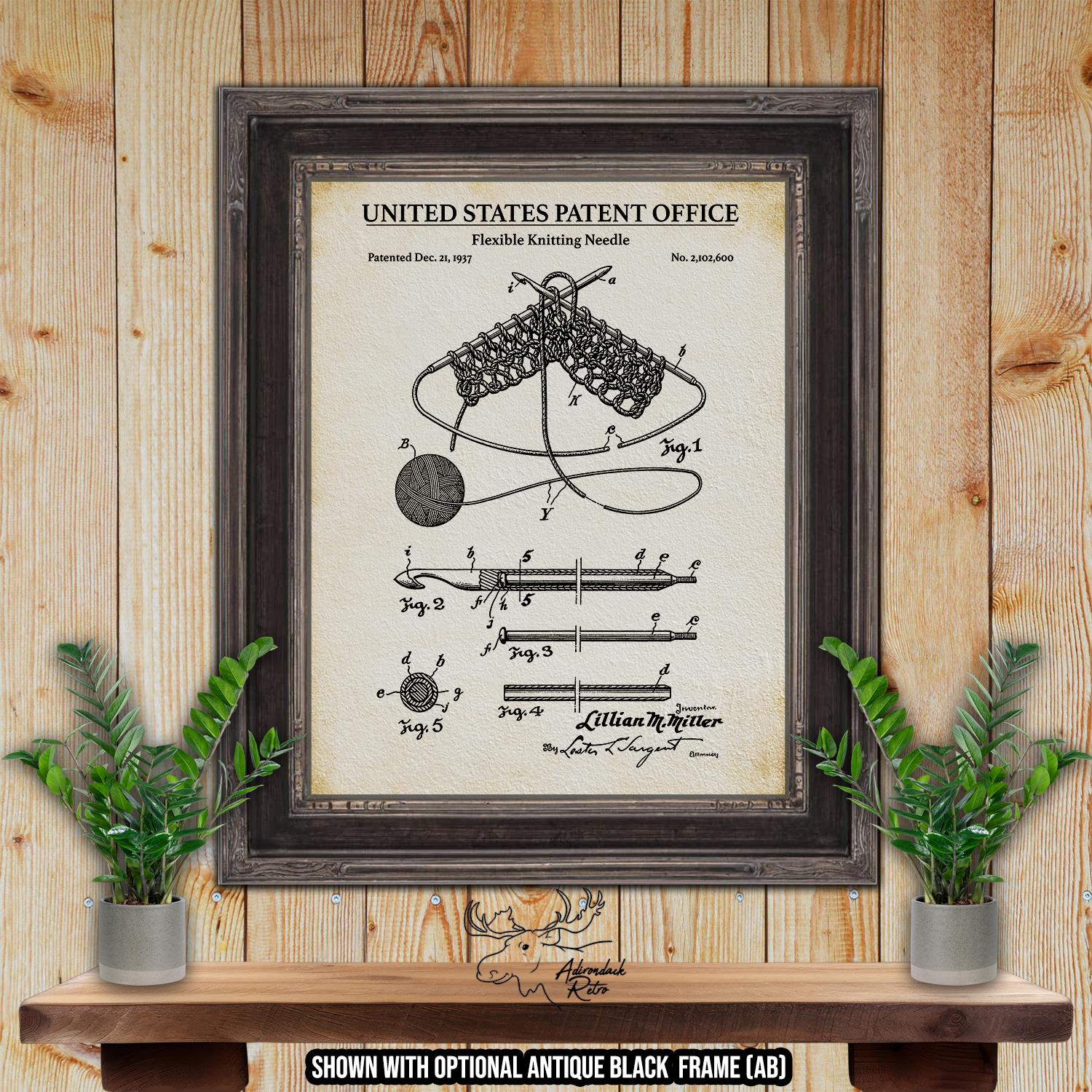 Knitting Patent Print Set of 3