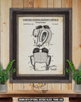 Boxing Headgear Patent Print - Home Gym Poster - 1930 Boxing Invention at Adirondack Retro