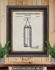 Punching Bag Patent Print - Home Gym Poster - 1958 Boxing Invention at Adirondack Retro