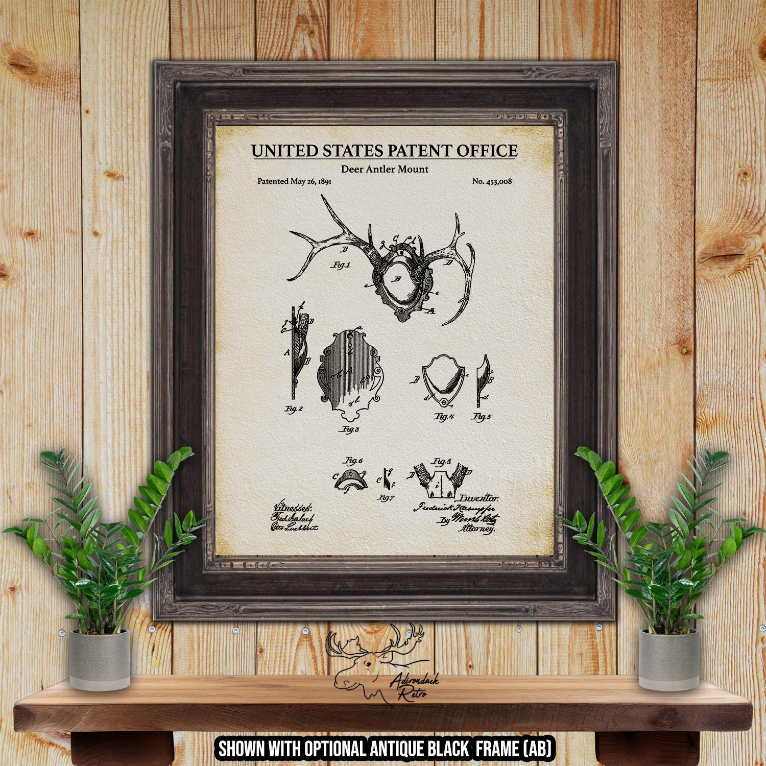 Deer Hunting Patent Print Set of 6