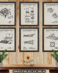 Board Games Patent Print Set of 6 - Vintage Board Games Poster Set at Adirondack Retro