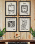 Board Games Patent Print Set of 4 - Retro Board Game Inventions at Adirondack Retro