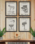 Mail Carrier Patent Print Set of 4 - Mailman Posters at Adirondack Retro