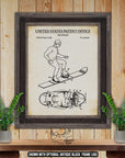 Snowboarding Patent Print Set of 6