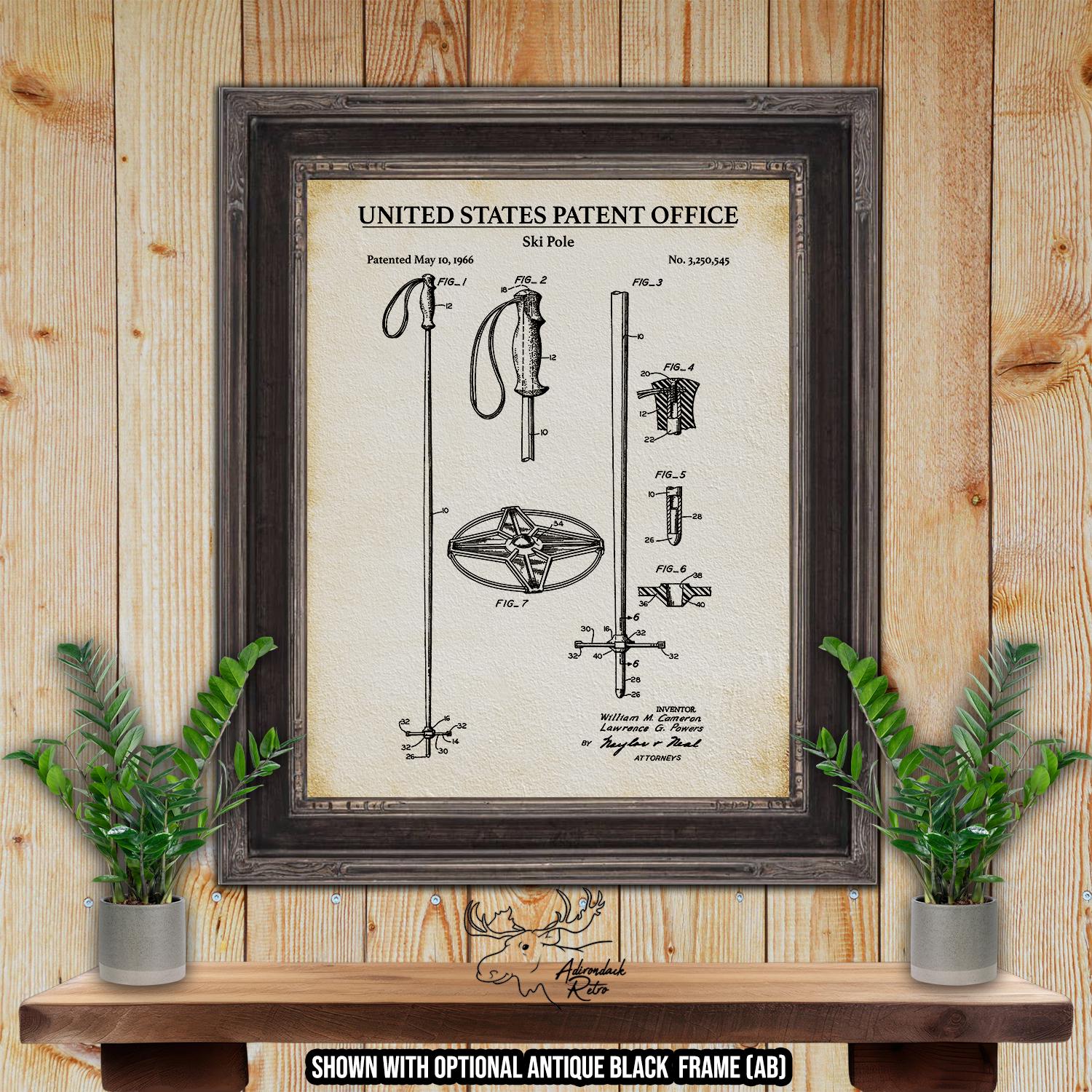 Snow Skiing Patent Print Set of 6