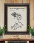 Snow Skiing Patent Print Set of 6