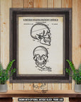 Skull And Skeleton Patent Print Set of 2