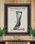 Hunting Boot Patent Print - 1926 Hunting Boot Invention at Adirondack Retro