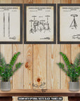 Drums Patent Print Set of 3 - Retro Drumming Posters - Drummer Gift at Adirondack Retro