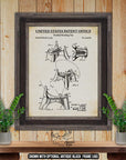 Football Kicker Patent Print Set of 3