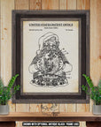 Christmas Patent Print Set of 3