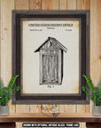 Outhouse Patent Print Set of 3