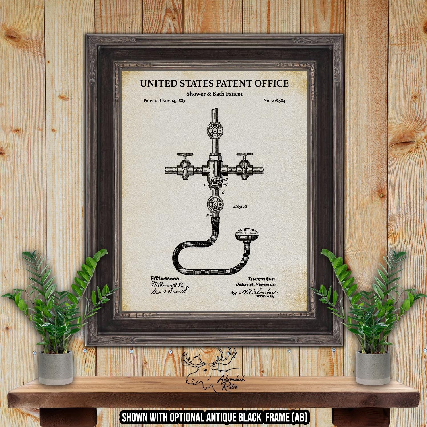 Plumbing Patent Print Set of 6