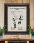 Cow Milker Patent Print - 1887 Farming Invention at Adirondack Retro