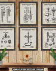 Plumber Patent Print Set of 6 - Retro Plumbing Inventions at Adirondack Retro