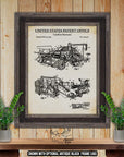 Combine Harvester Patent Print - 1929 Tractor Invention at Adirondack Retro