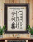 Bathtub and Shower Mixing Valve Patent Print - 1925 Plumbing Invention at Adirondack Retro