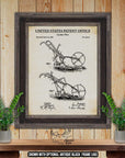 Garden Plow Patent Print - 1886 Gardening Invention at Adirondack Retro