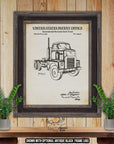 Semi Truck Patent Print Set of 3