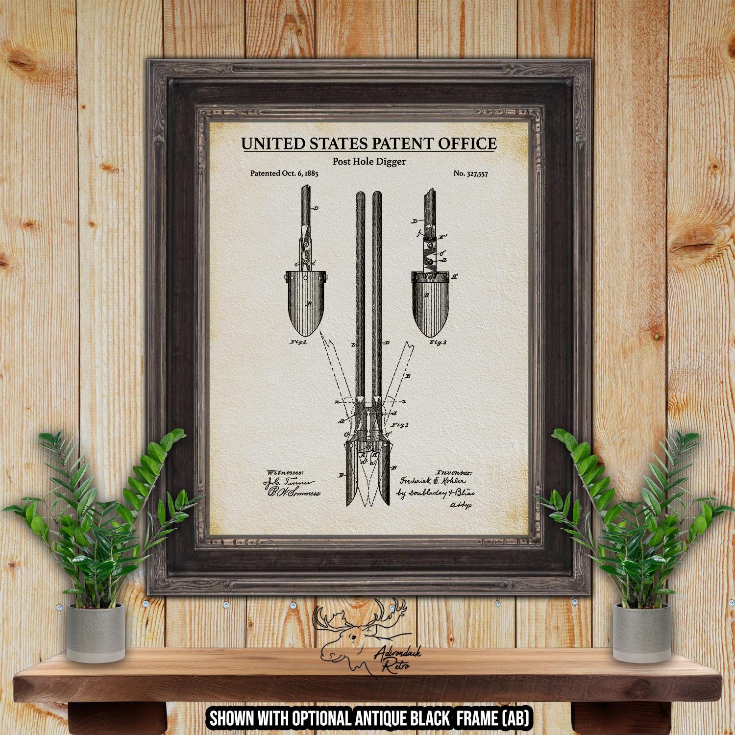 Barbed Wire Fence Patent Print Set of 2